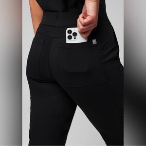 Fabletics Black Leggings Stretchy Tapered Fit